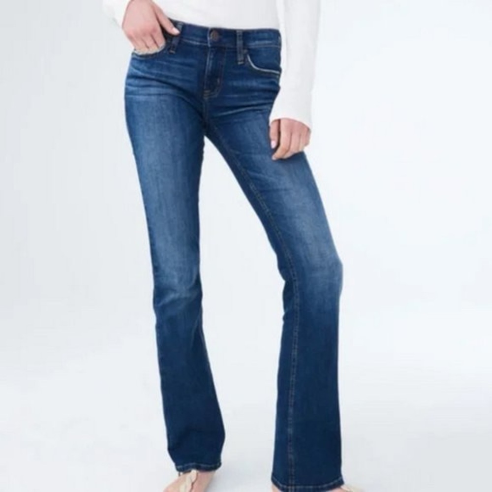 Aeropostale Chelsea Bootcut Jeans  Distressed Dark Blue Denim Size 7/8 30